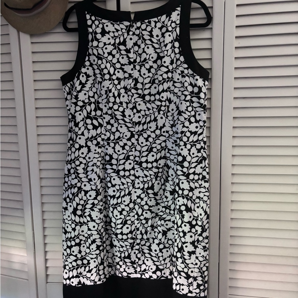 Black and White Sleeveless Halter Mini Dress